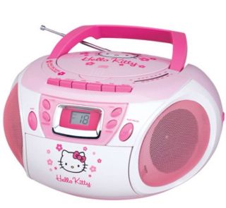 Brand New Hello Kitty Stereo CD Boombox With Cassette Player & AM/FM 