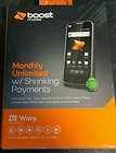   Sealed ZTE WARP 4GB Black Boost Mobile Android Touchscreen Smartphone