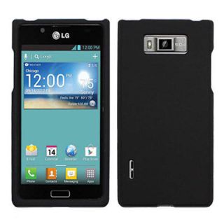 For LG Spendor US730 / Venice 730 Hard Case Black Phone Cover +Screen 