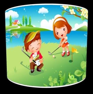 Children Golf Sports Drum Lamp Shades Ceiling Lights Table Lampshades 