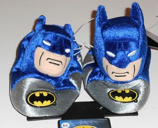   New Batman Gotham Super Hero Slippers Shoes Blue Silver Puffy Cute Boy