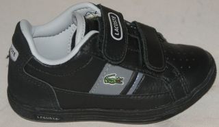 NEW LACOSTE EUROPA INFANT KIDS TODDLER BOYS VELCRO STRAP TRAINERS 