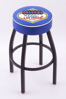 Welcome to Las Vegas L8B1 Black Single Ring Swivel Bar Stool w/ 4 