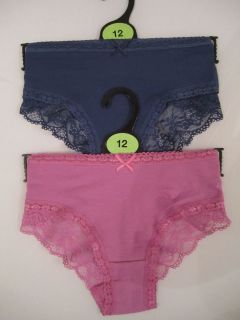 Ex M * S BRAZILIAN Briefs Knickers Sizes 8 10 12 14 Blue Pink MARKS 