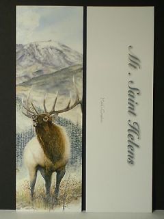 Bookmark Mount St. Helens Elk Wildlife Nature Print direct from 