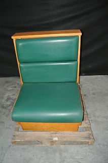 Used Green Booth Style Seating For Restaurants, Commercial, 3 Pieces