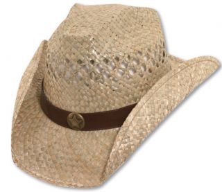 Bret Michaels Western Cowboy Straw Hat Star Concho Be a Rockstar New 