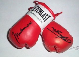 Muhammad Ali v ????? Autographed Mini Boxing Gloves