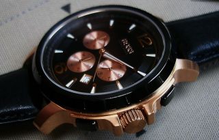   NEW 1512457 Hugo Boss by Movado Rose Gold Chronograph Hugo Boss Watch