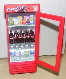 12 Scale Single Door Coca Cola Cooler Dolls House Miniature Coke 