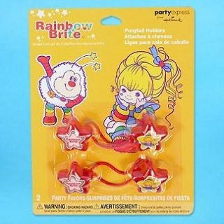 Rainbow Brite Party Supplies Pony Tail Holder   1 pair