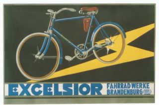 Original vintage poster EXCELSIOR GERMAN BICYCLES c.1930