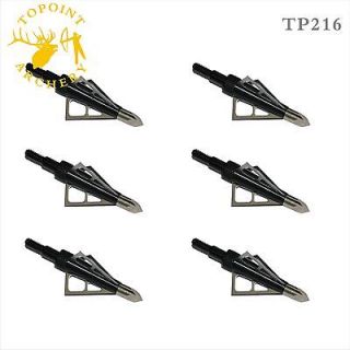 Topoint archery,6pcs Fixed blade Broadhead ,TP216,3 blades,100gr D11