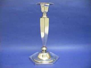 Antique Silver Silverplate Candlestick / Candle Holder with Bobeche