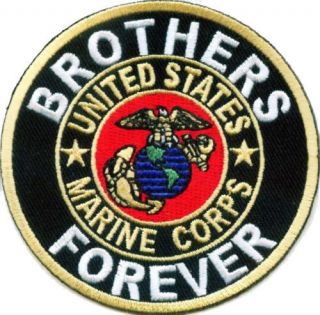 BROTHERS FOREVER USMC MARINES Military Biker Vest Patch