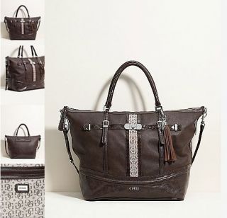GUESS .SCENT CITY CARRY ALL BROWN MOST SELLING STYLE LARGE BAG