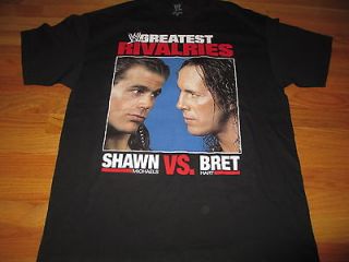 WWE Greatest Rivalries Shawn Michaels vs Bret Hart *T Shirt (Adult L 