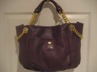   COUTURE Aubergine Leather DUCHESS Brogue Shoulder Bag YHRUS075 $398