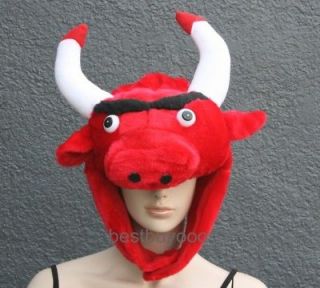 RED BUFFALO BULL COW OX CATTLE COSTUME HAT HALLOWEEN