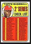 MICKEY MANTLE 1969 TOPPS 5th SERIES CHECK LIST CARD