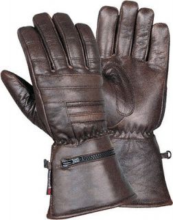   Gauntlet Motorcycle Gloves Retro Brown/Dark Dark Brown Size Small