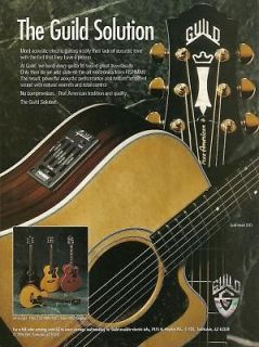 THE GUILD DCE5 ACOUSTIC ELECTRIC AE GUITAR 1996 AD 8X11 FRAMEABLE 