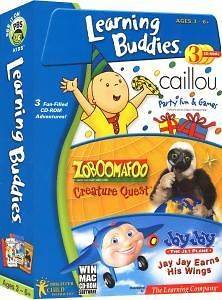 PBS CAILLOU JAY ZOBOOMAFOO 3 PC GAMES Kids 3 6 XP NEW