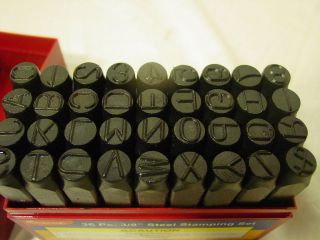 Steel Metal Letter & Number Stamp Stamping Kit Set Wood Punch 