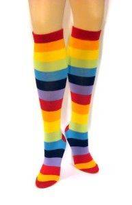 Rainbow Brite Pride Knee High Cotton Best Socks Costume New (PRIVATE 