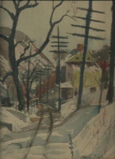 BETHAYRES *BUCKS COUNTY PA *ORIGINAL *SIGNED WATERCOLOR *OLIVER SMITH 