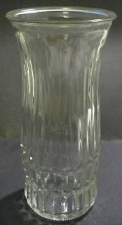 BRODY CLEAR GLASS VASE USA   8 1/2 IN