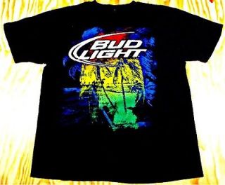 BUD LIGHT Beer BUDWEISER Pub Tavern Bar Saloon MENS Black S/S T Shirt 