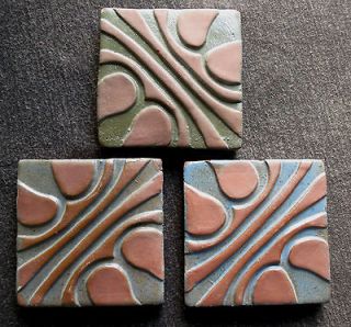 Antique MERCER MORAVIAN TILES with GEOMETRIC PATTERN