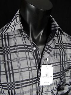 NWT Mens Bugatchi Woven Button up MS3066D38S PLATINUM Limited SHAPED 