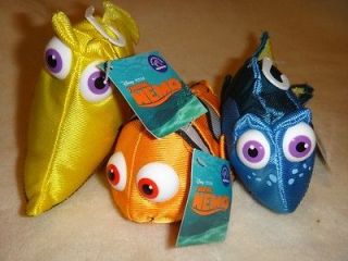 New Disney Pixar Finding Nemo Beanbag Dolls NEMO, DORY & BUBBLES 5 