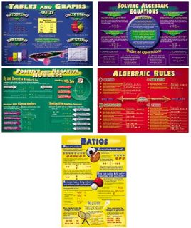 ALGEBRA Algebraic Math Bulletin Board Set Teacher Supplies NEW