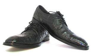 CROCODILE ALLIGATOR FULL GENUINE SKIN DREES FORMALL MANS SHOES LACE UP 