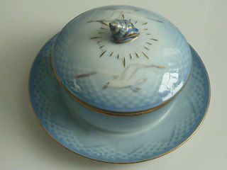 Bing & Grondahl Seagull COVERED Butter or Sauce Bowl with Attached 