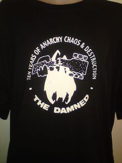 THE DAMNED TEN YEARS OF ANARCHY TSHIRT punk stranglers buzzcocks ALL 