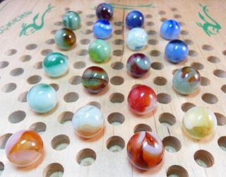 Vintage Lot Of 19 Cairo Novelty Co. SWIRL Marbles c.1950 Rare Lot 2A 