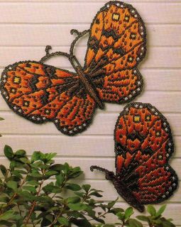 BUTTERFLY WALL HANGINGS PLASTIC CANVAS PATTERN FROM ANNIES