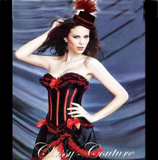 Moulin Rouge Burlesque Corset & Skirt Costume   PLUS SIZE