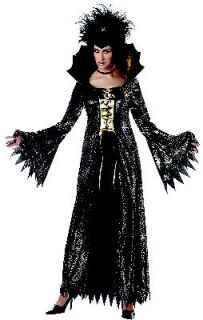 Spiderella Gothic Witch Adult Costume (Gold) SizeMedium