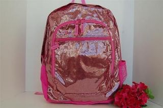 New GAP Kids Girls Pink Bling Glitter Shimmer Print Backpack Free Fast 