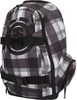 ELEMENT WOODRANCH MENS BACKPACK BLACK GREY WHITE CHECKERED NEW $50