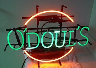 ODOULS NEON BEER Sign by Bud   Beautiful Working Condition   Local 