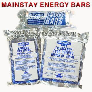 Mainstay Emergency Food Bars Sample Pack  high calorie 6 day Ration 