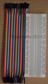 MB102 Breadboard 830 Point/40PCS Dupont Cable 2.54mm 1P/1P Male to 