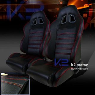   STITCH PVC LEATHER RACING SEATS CHARGER TT A3 A4 S5 R8 (Fits Camaro