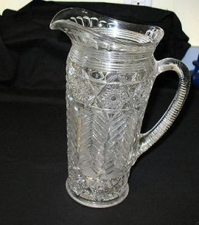 Beautiful Early Cambridge INVERTED FEATHER CRYSTAL TALL WATER SERVING 